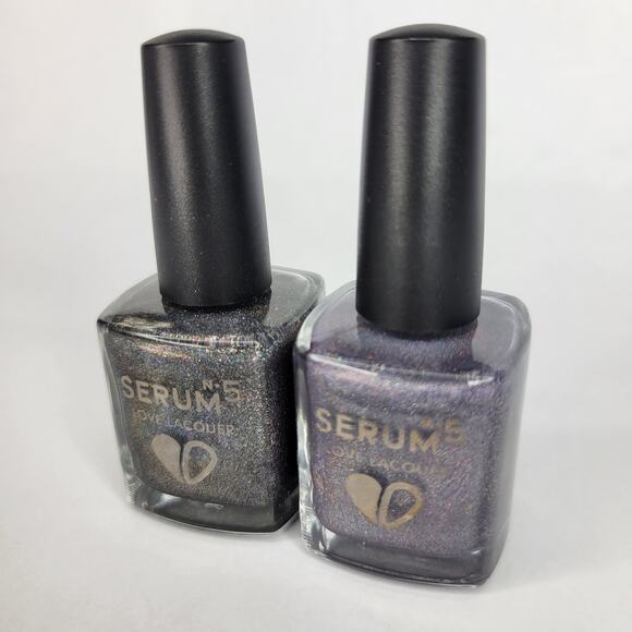 LOT of 2 NEW Serum No 5 Nail Polish "Opposites Attract" & "Endora's Aura" HOLO - Picture 4 of 11
